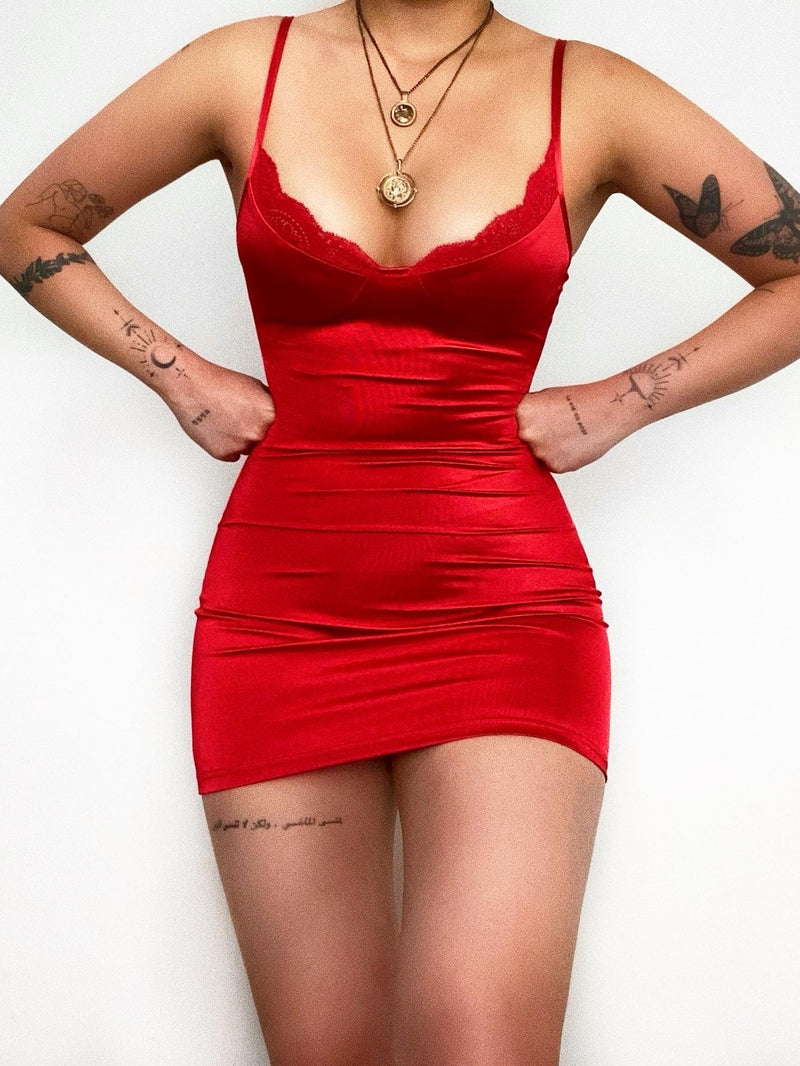 Kayla Mini Dress - Red