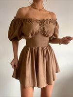 Denver Mini Dress - Brown