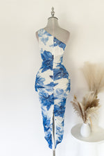Morgan Floral Midi Dress - Blue