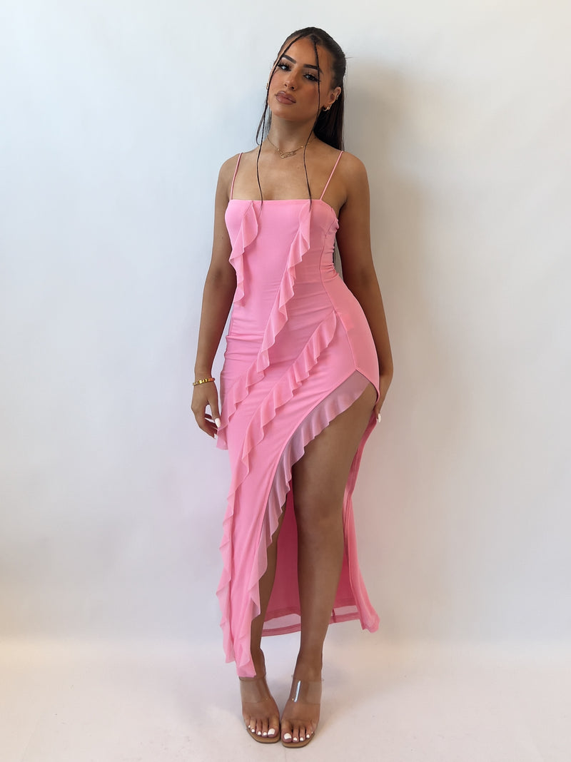 Greta Midi Dress - Pink