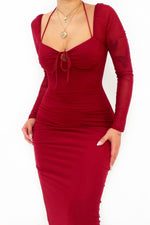 Earnie Midi Dress - Red