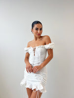 Amelia Floral Mini Dress - White