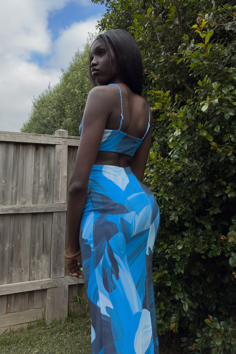 Maria Maxi Dress - Blue