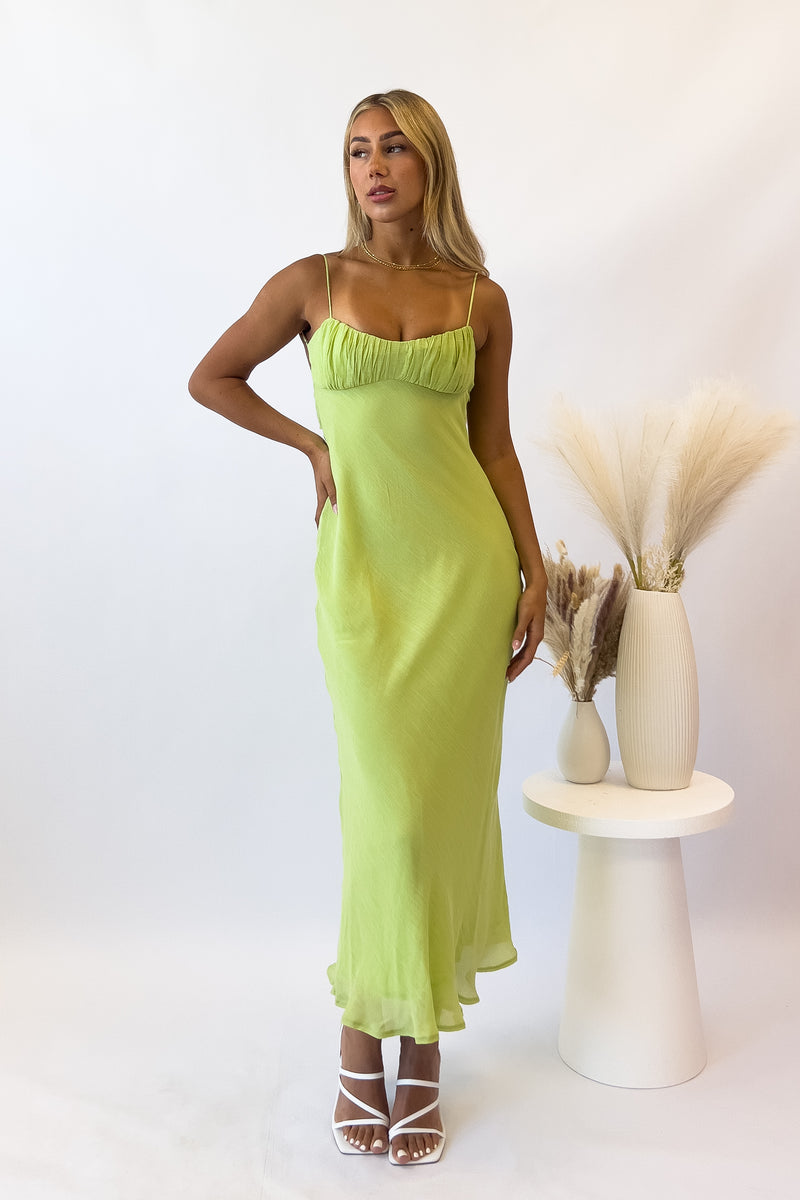Noah Midi Dress - Lime