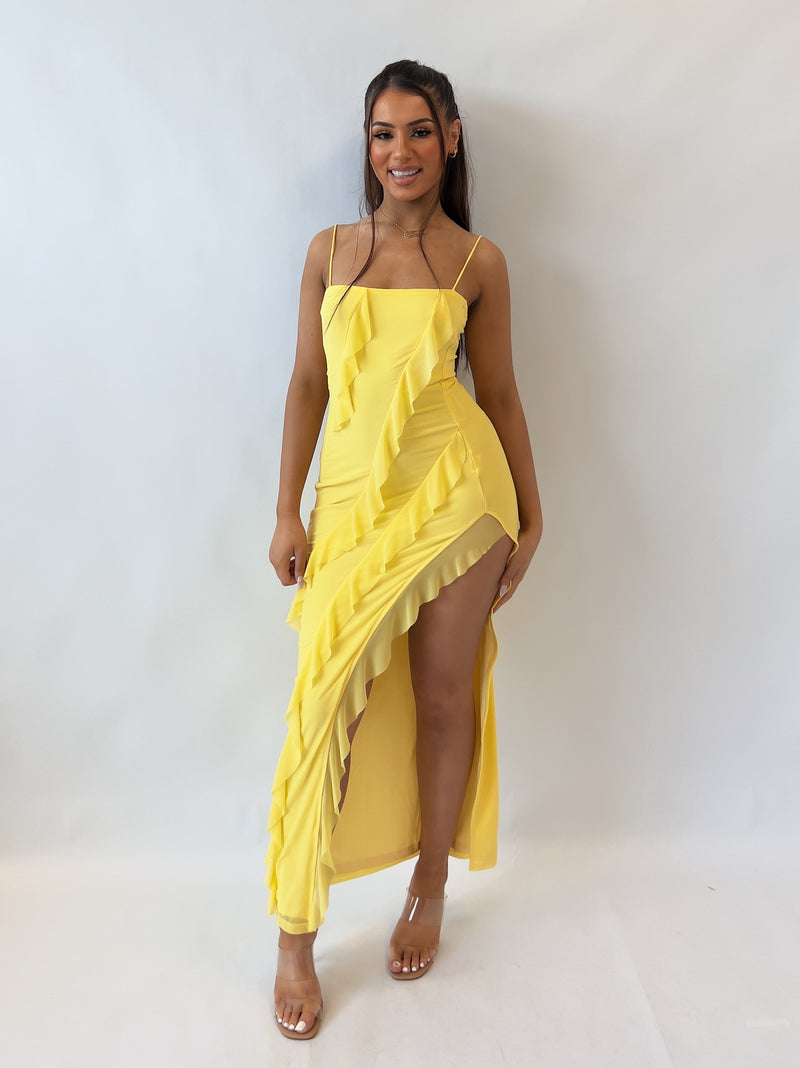 Greta Midi Dress - Yellow