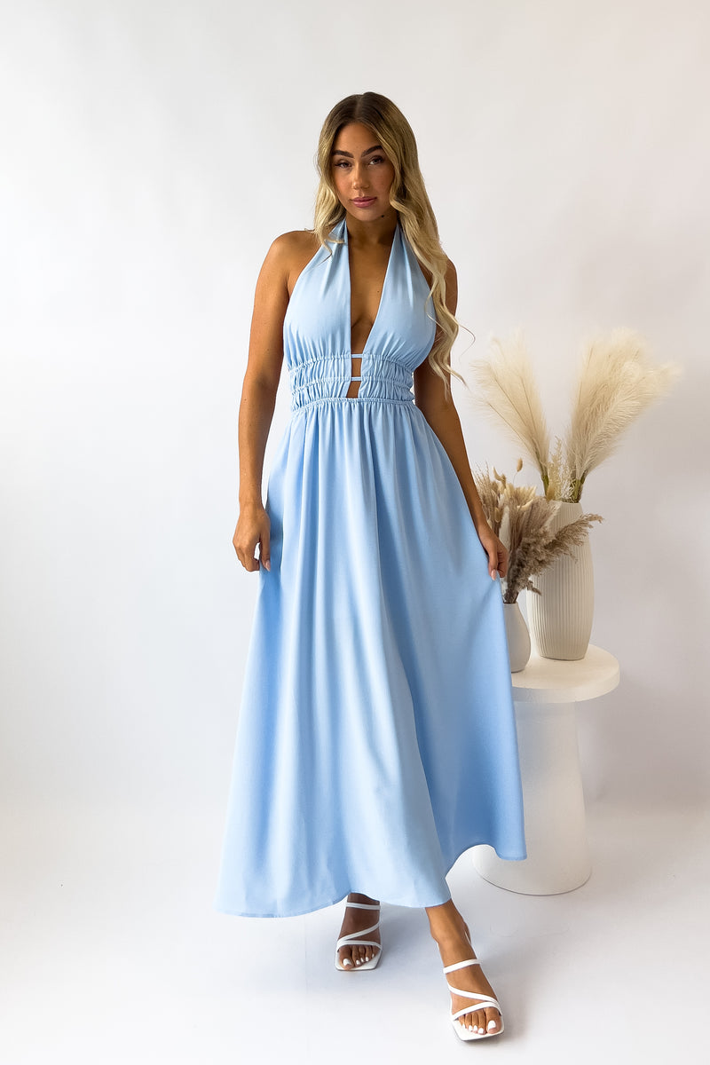 India Midi Dress - Blue