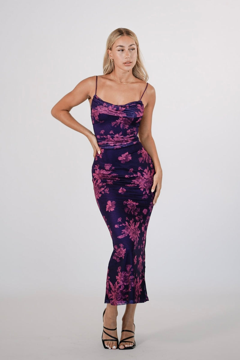 Blossom Maxi Dress - Grape