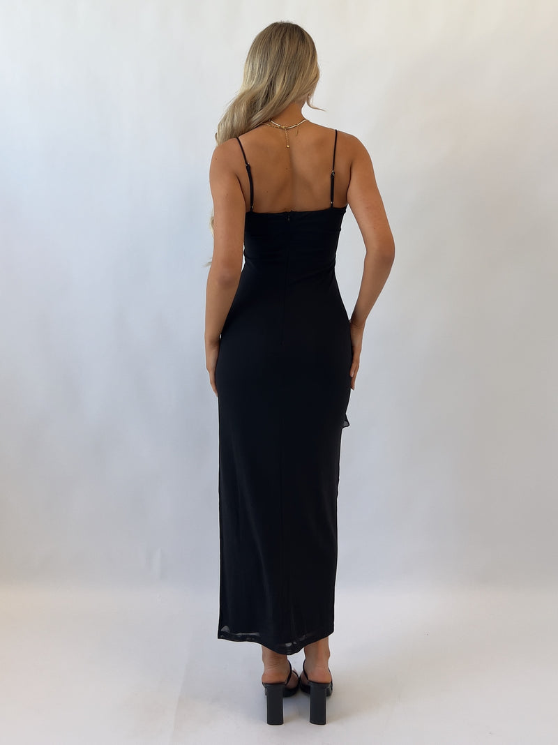 Greta Midi Dress - Black