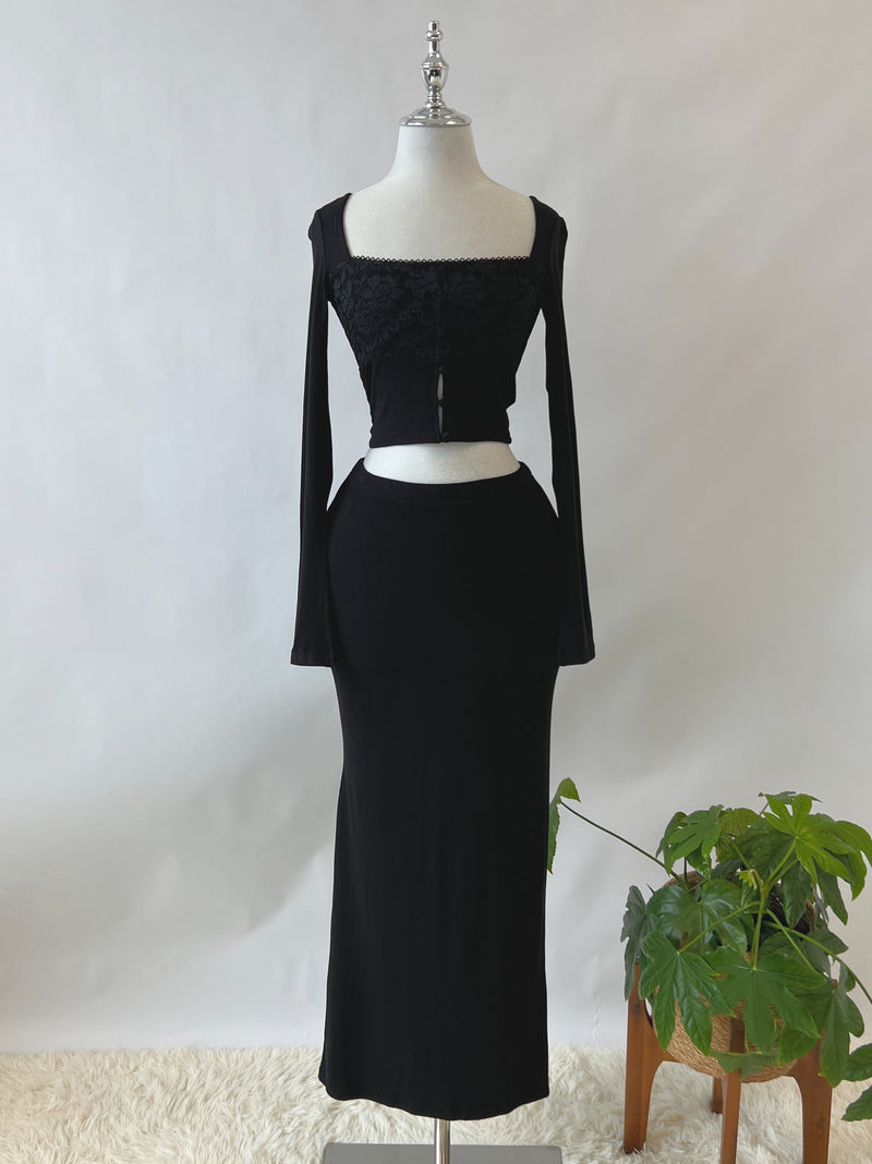 Deborah Knit Top - Black