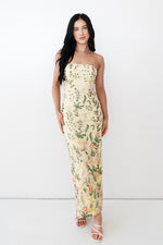 Delilah Floral Maxi Dress - Lemon