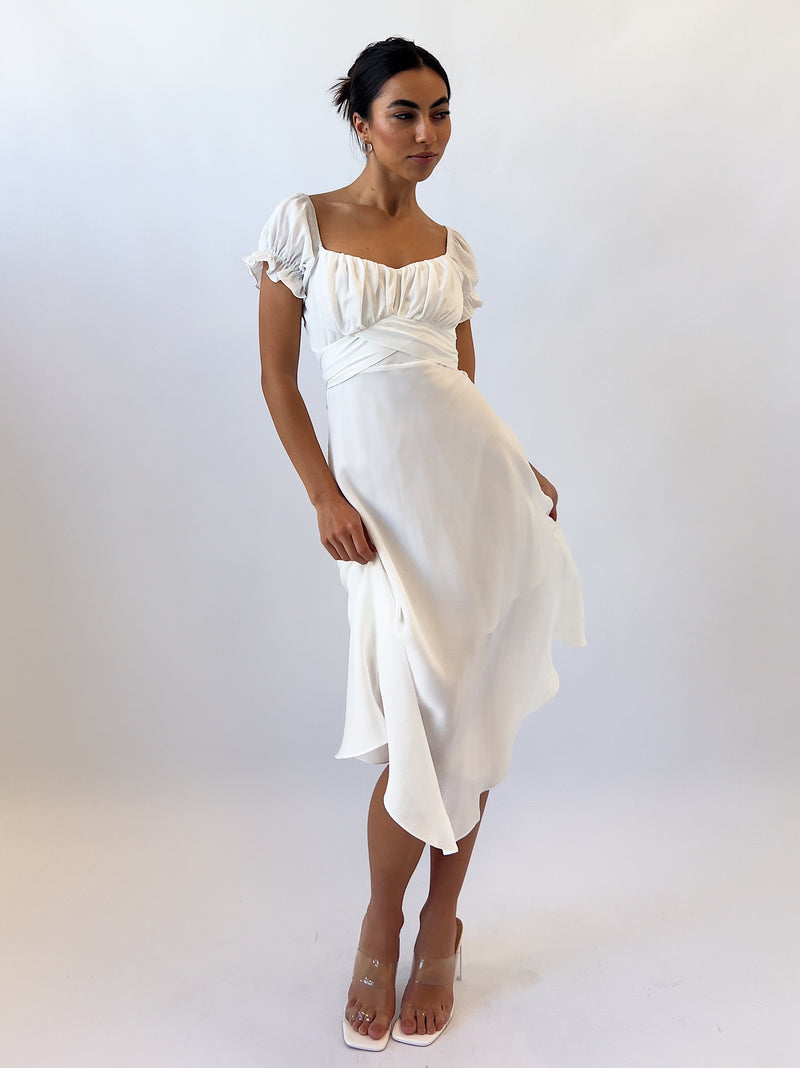 Ellison Midi Dress - White