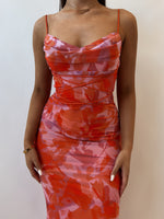 Blossom Maxi Dress - Dark Orange