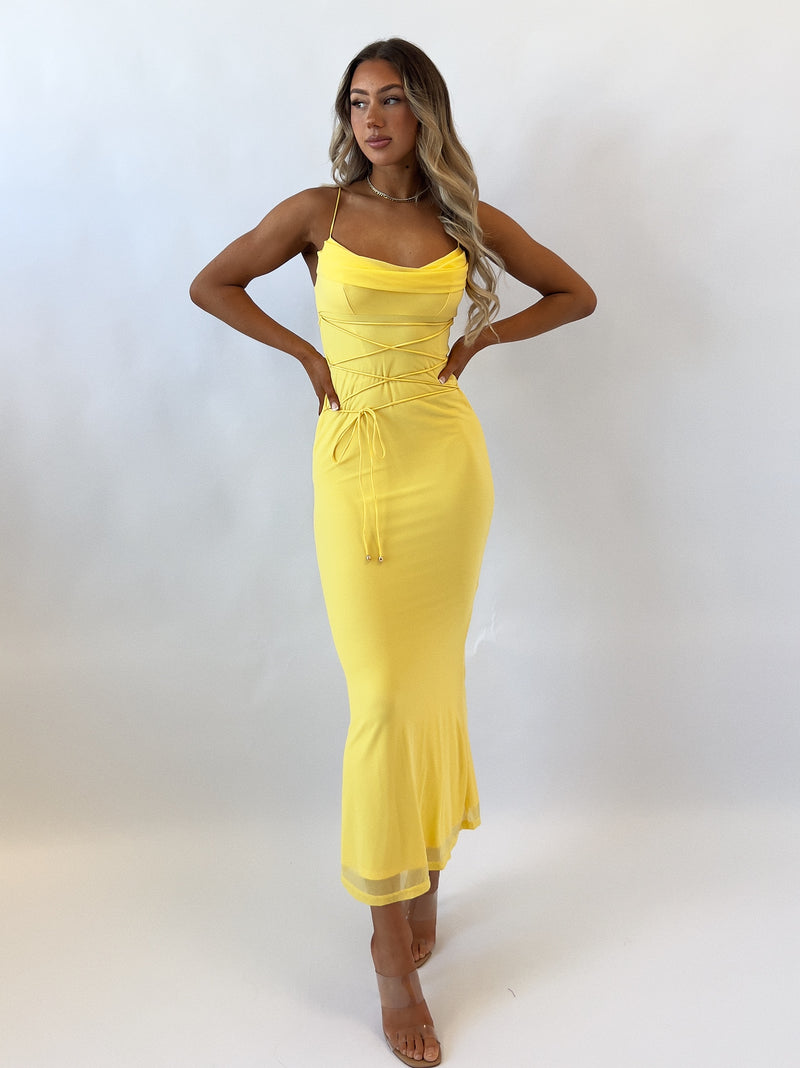 Evangeline Maxi Dress - Yellow