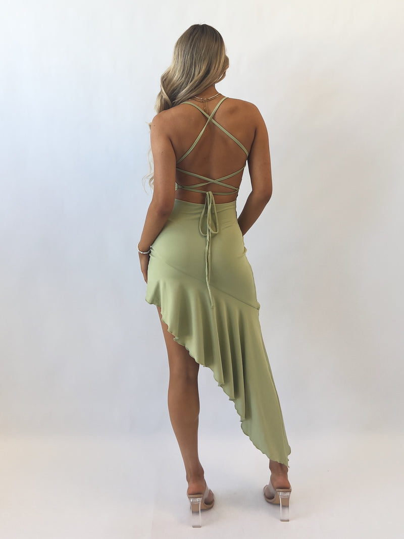 Fleur Midi Dress - Green