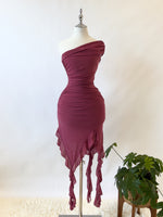 Colette Midi Dress - Dark Mauve