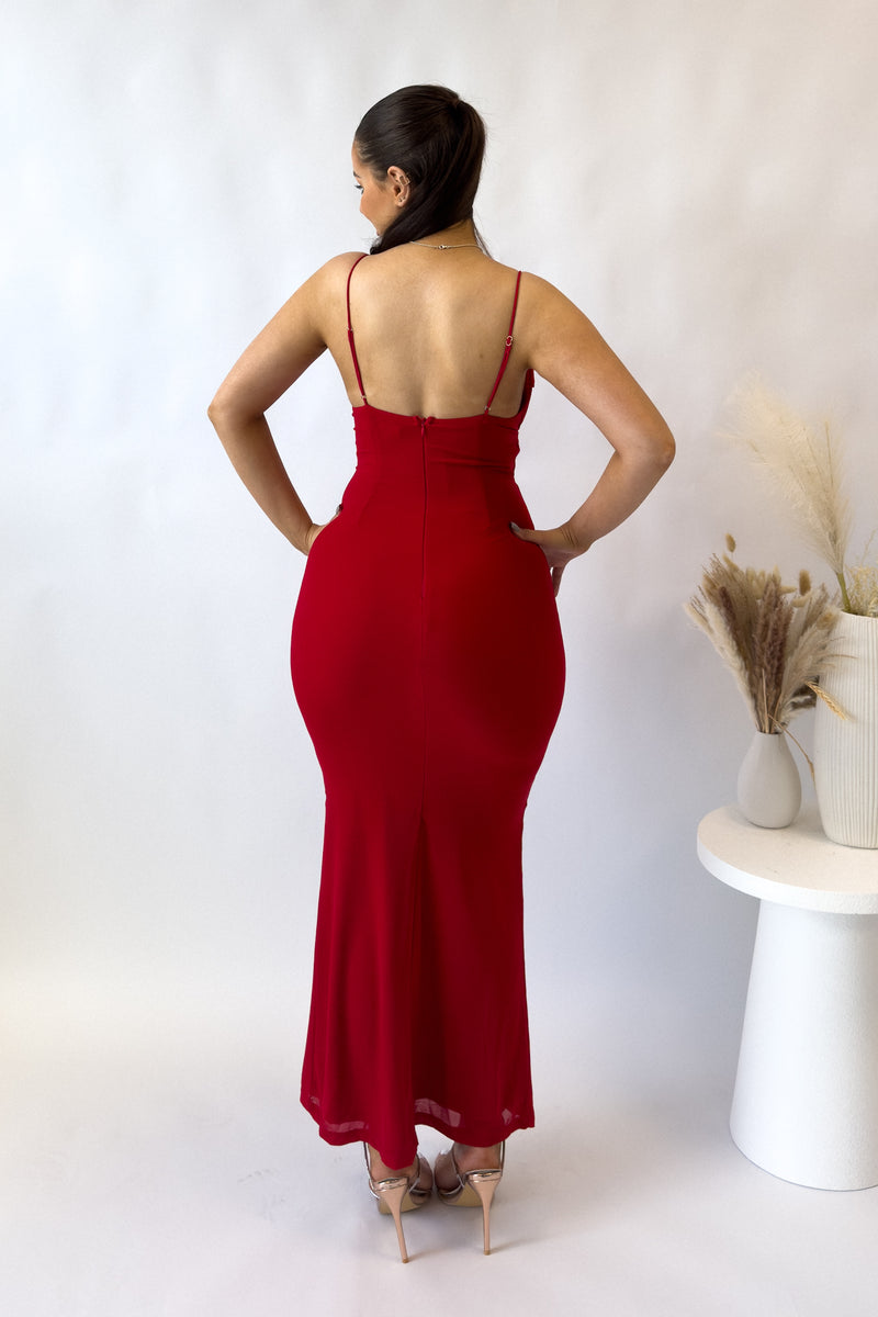 Evangeline Maxi Dress - Red