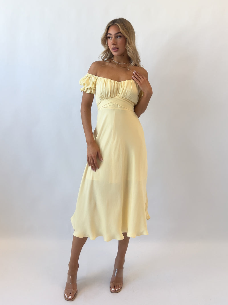 Ellison Midi Dress - Yellow
