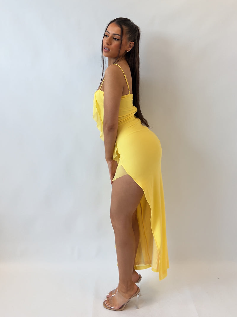 Taiya Midi Dress - Yellow