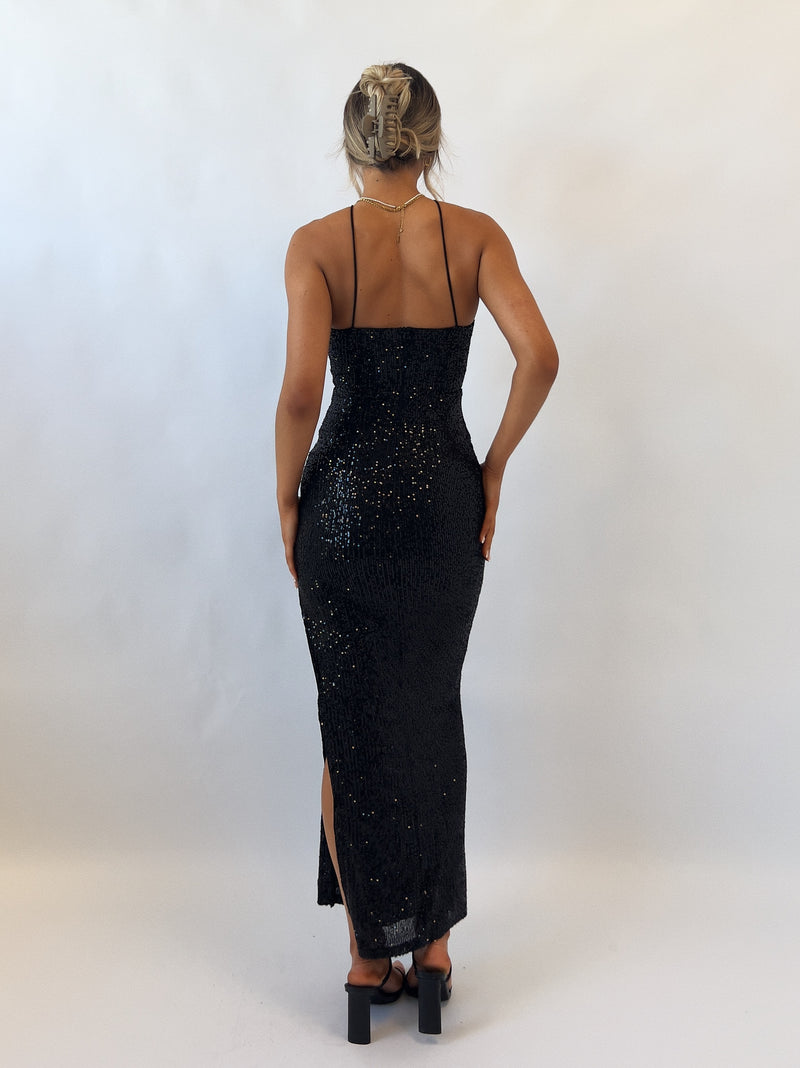 Renee Midi Dress - Black