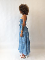 Rochelle Midi Dress - Blue/White