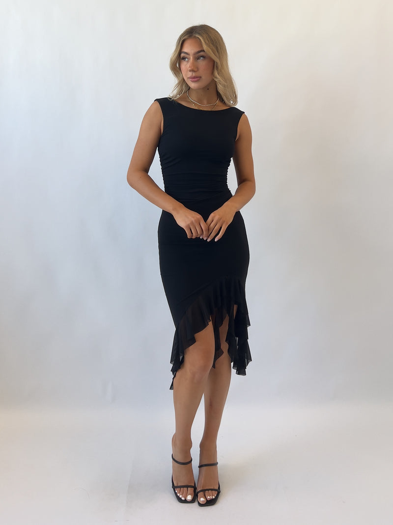 Cheyenne Midi Dress - Black