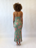 Blossom Maxi Dress - Green/Pink