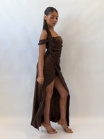 Meara Midi Dress - Brown
