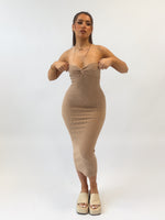 Angelica Midi Dress - Beige