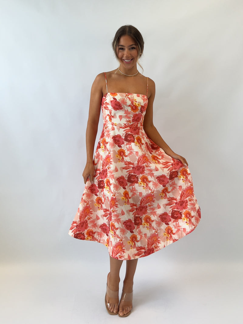 Hailey Floral Midi Dress