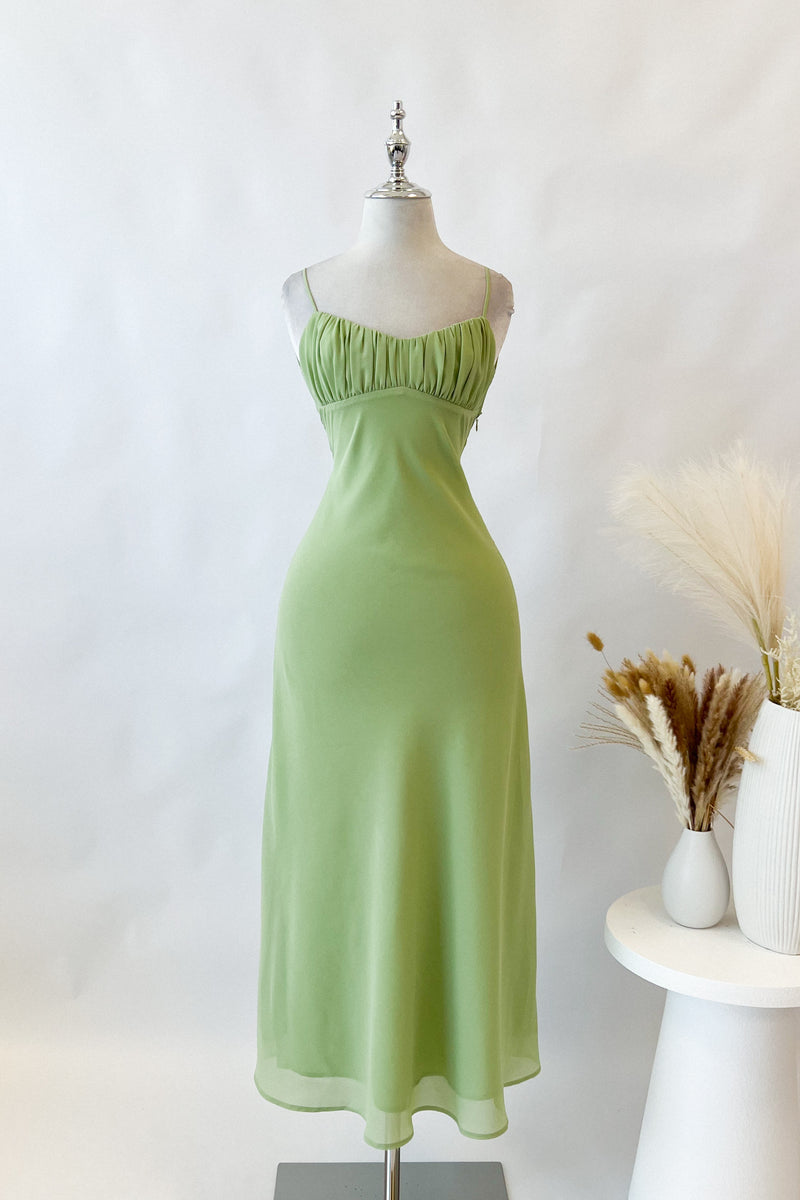 Siena Midi Dress - Lime