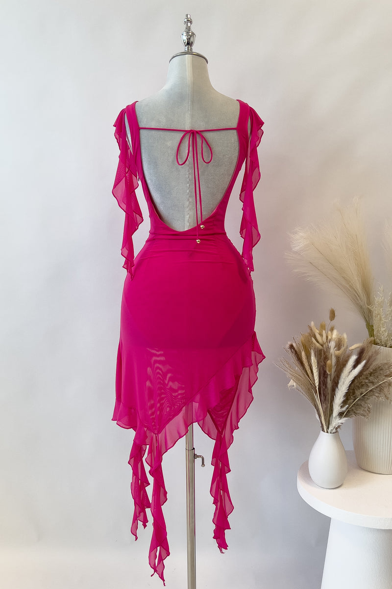 Malia Midi Dress - Hot Pink