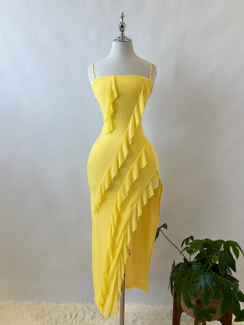 Greta Midi Dress - Yellow