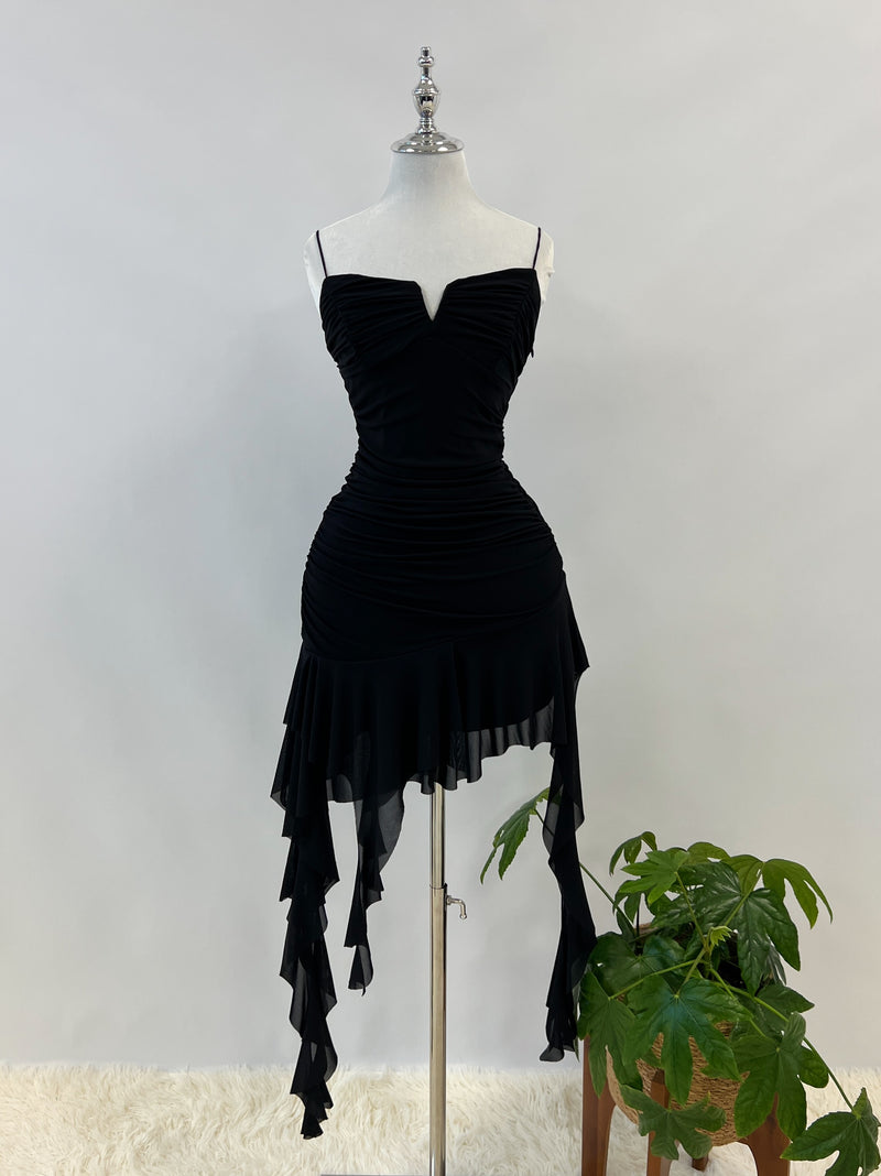 Cassia Midi Dress - Black