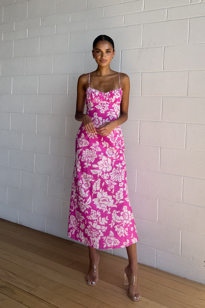 Calianna Floral Midi Dress