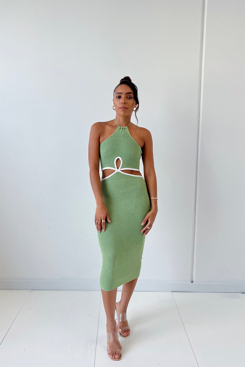 Allura Midi Dress - Green