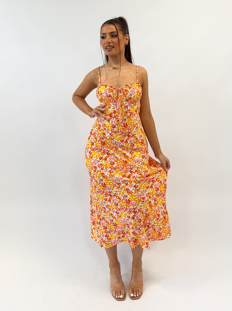 Carmella Floral Midi Dress