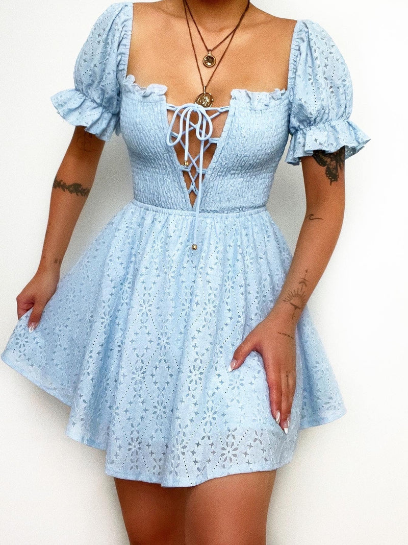 Adalee Mini Dress - Blue