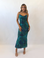 Blossom Maxi Dress - Teal Green