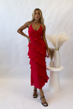 Ella Midi Dress - Red