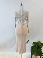Erica Midi Dress - Beige