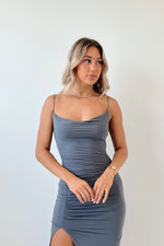 Desa Midi Dress - Charcoal