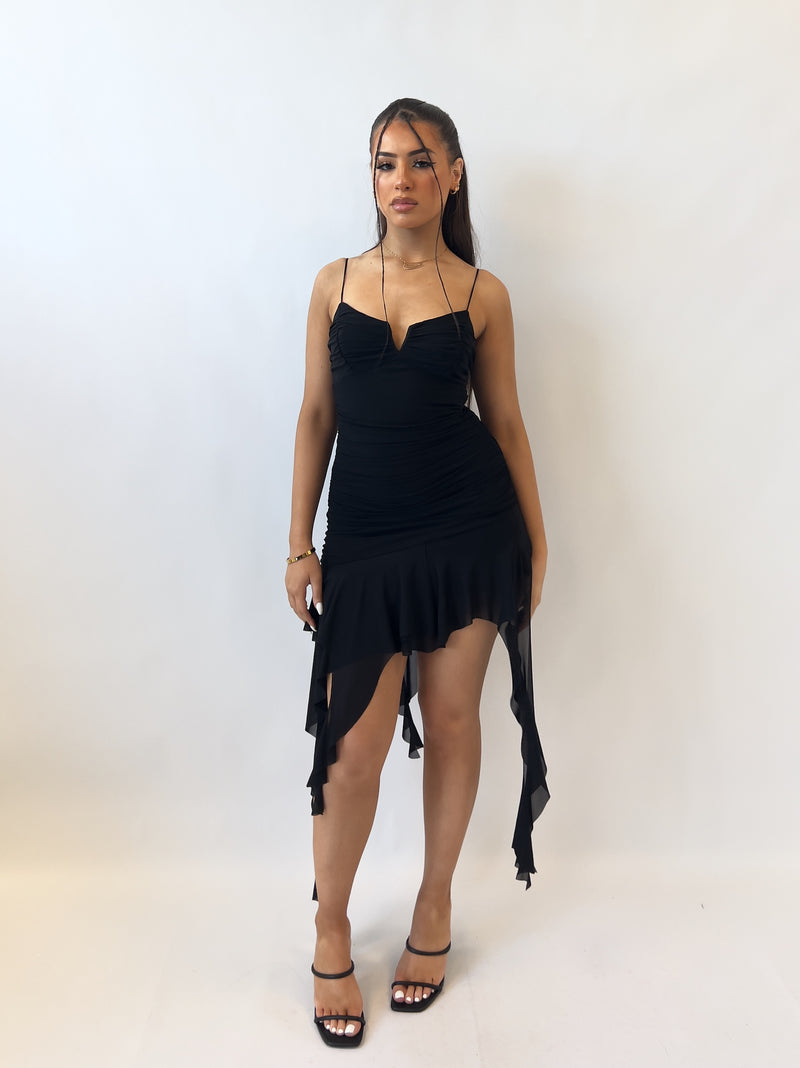 Cassia Midi Dress - Black