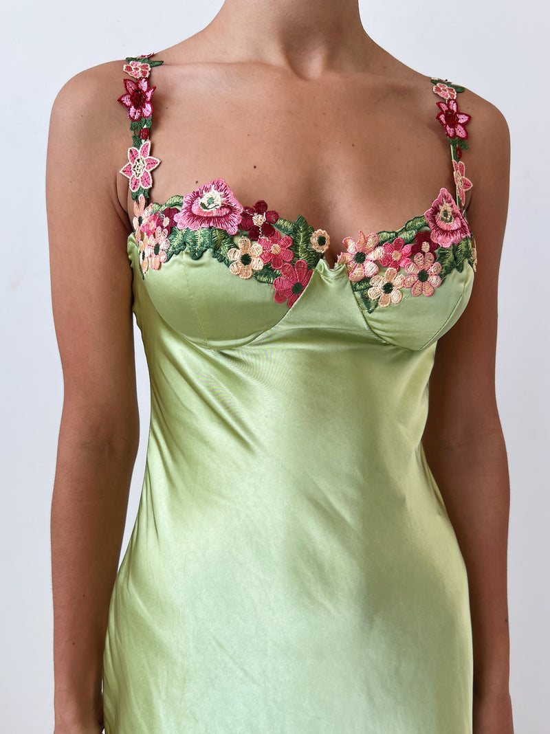 Tiana Midi Dress - Lime