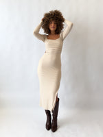 Erica Midi Dress - Beige
