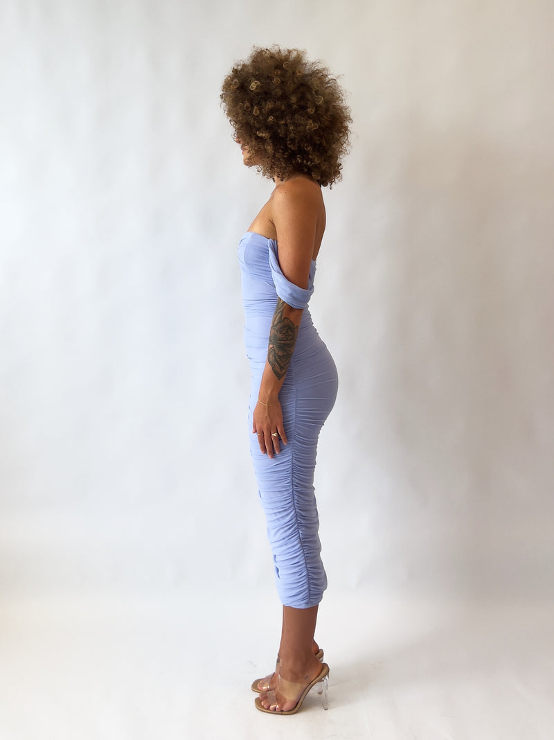 Lilia Midi Dress - Cornflower