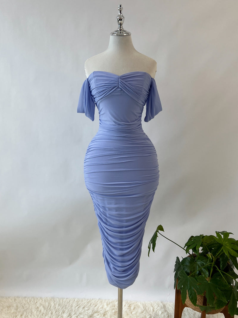 Lilia Midi Dress - Cornflower