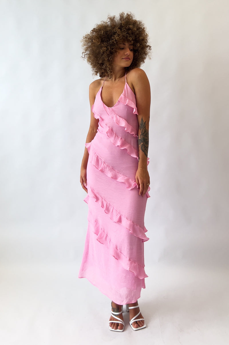 Ella Midi Dress - Pink