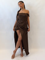 Meara Midi Dress - Brown