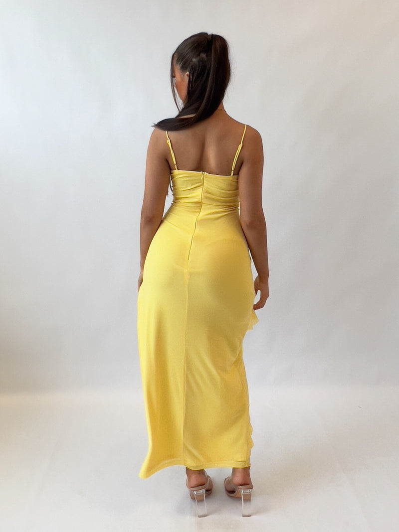 Greta Midi Dress - Yellow