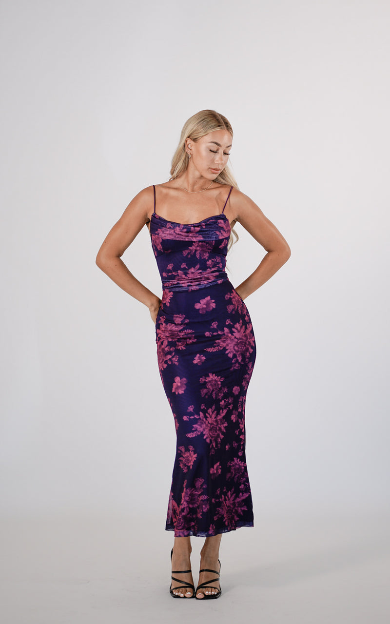 Blossom Maxi Dress - Grape